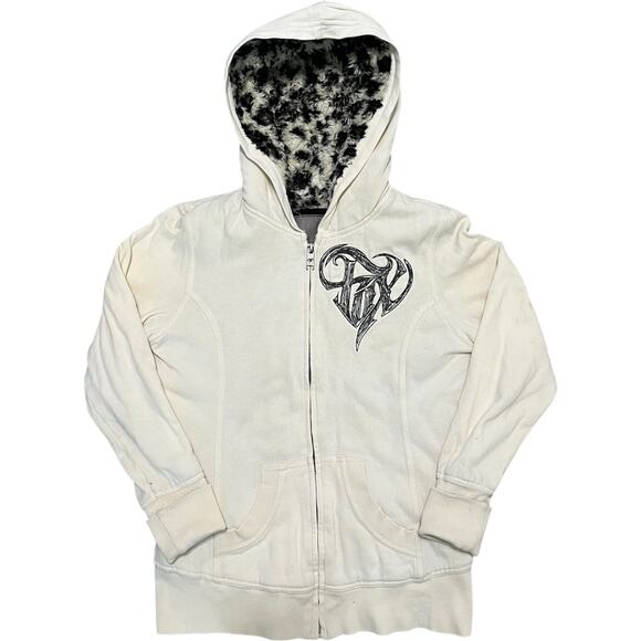 Fox | Jackets & Coats | Fox Racing Y2k Cyber Heart Leopard Faux Fur Zip ...